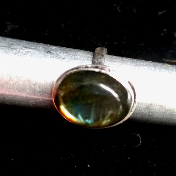 101 NWT Labradorite gemstone crystal 925 silver ring size 6 free shipping sale - Picture 3 of 6